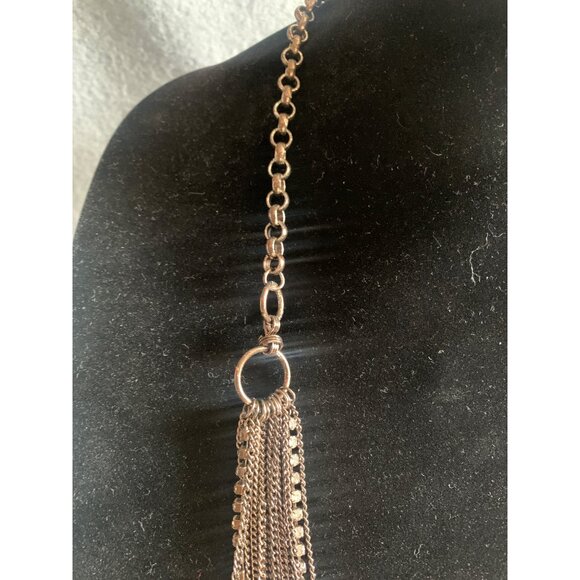 Multi-Layered Chain Necklace by Daisy Fuentes Jewelry 28" Antique Bronze - Picture 5 of 9